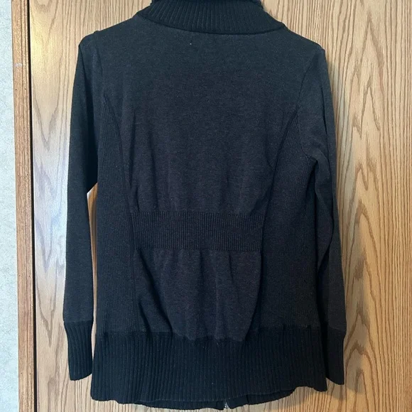 Cache Black Ribbed Collar Jacket XL - Picture 10 of 14